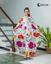 WHITE BRIDE C-LAWN KAFTAN