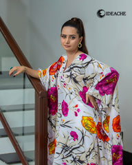 WHITE BRIDE C-LAWN KAFTAN