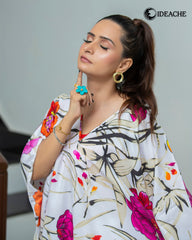 WHITE BRIDE C-LAWN KAFTAN