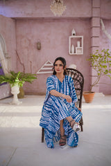 Sea green/white with hand Tie Dye Vol-2