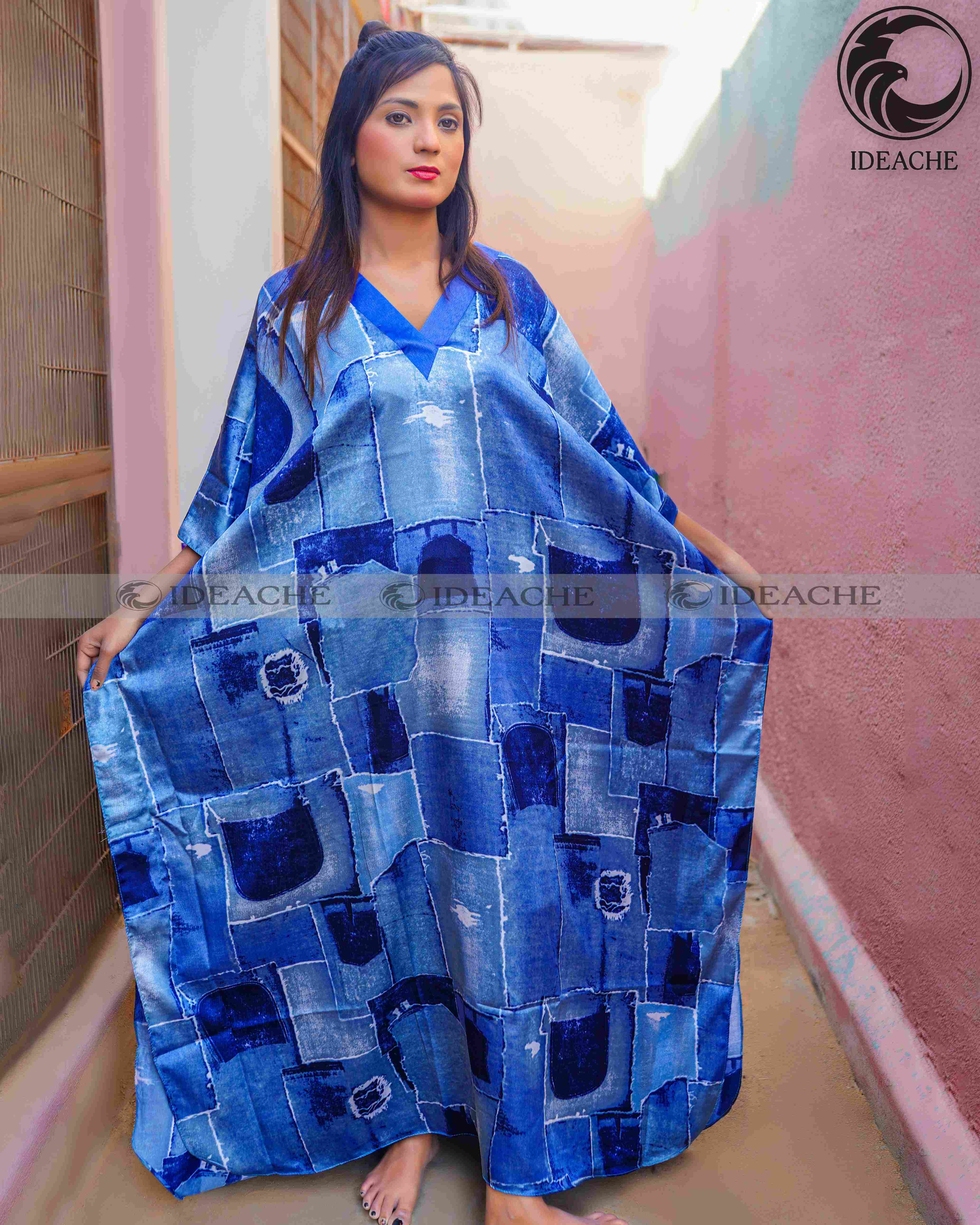 Blue Marble Long Kaftan