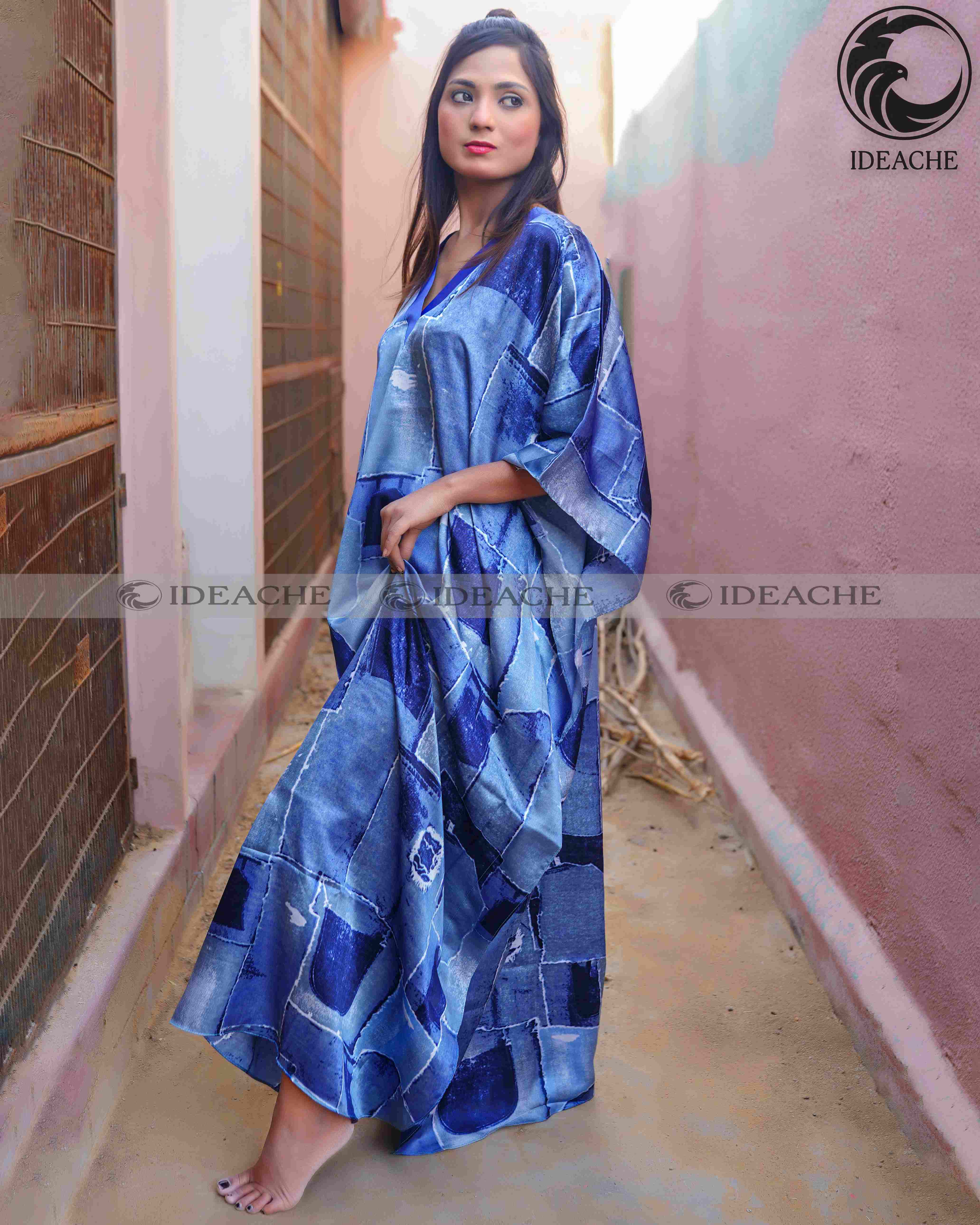 Blue Marble Long Kaftan