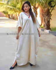 Moon White Long Kaftan