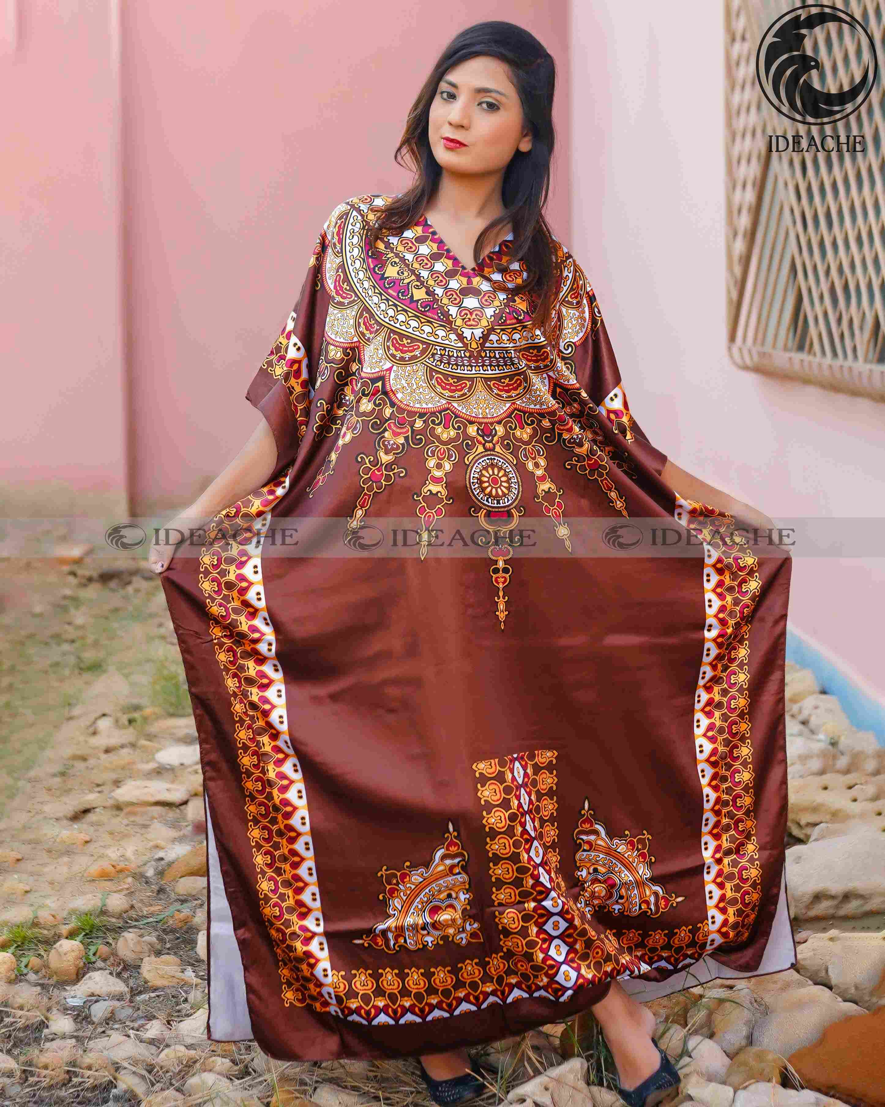 Goddies Brown Long Kaftan