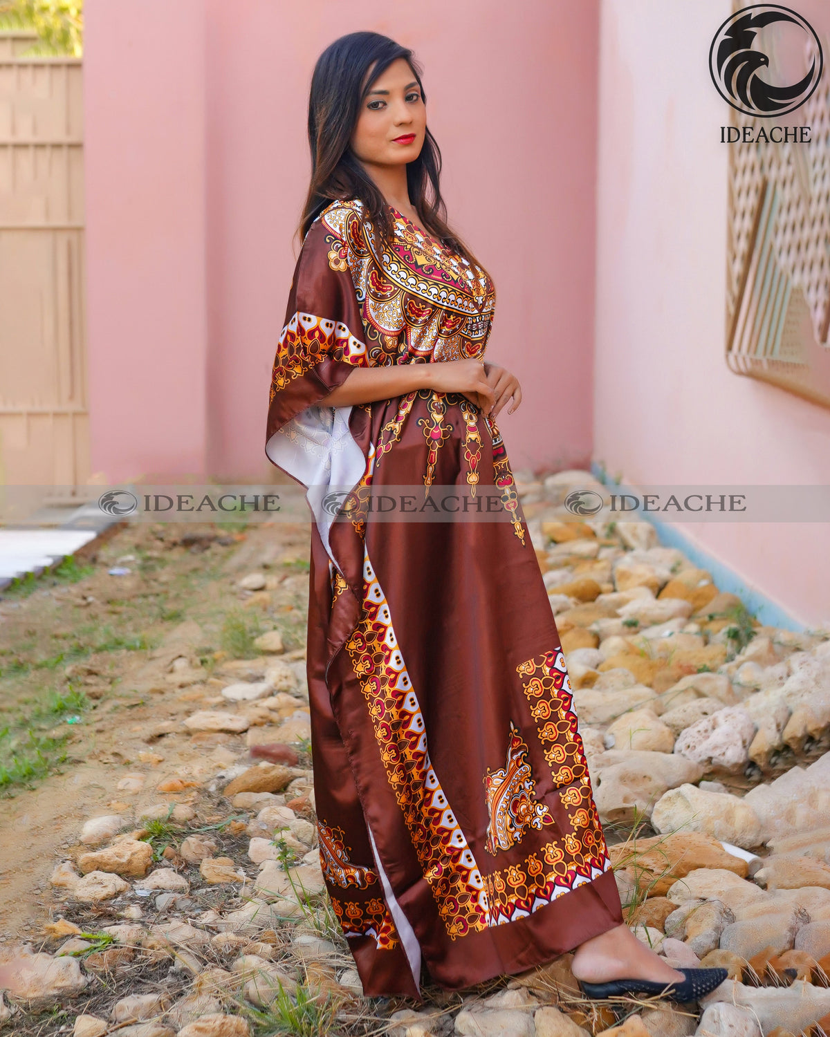 Goddies Brown Long Kaftan