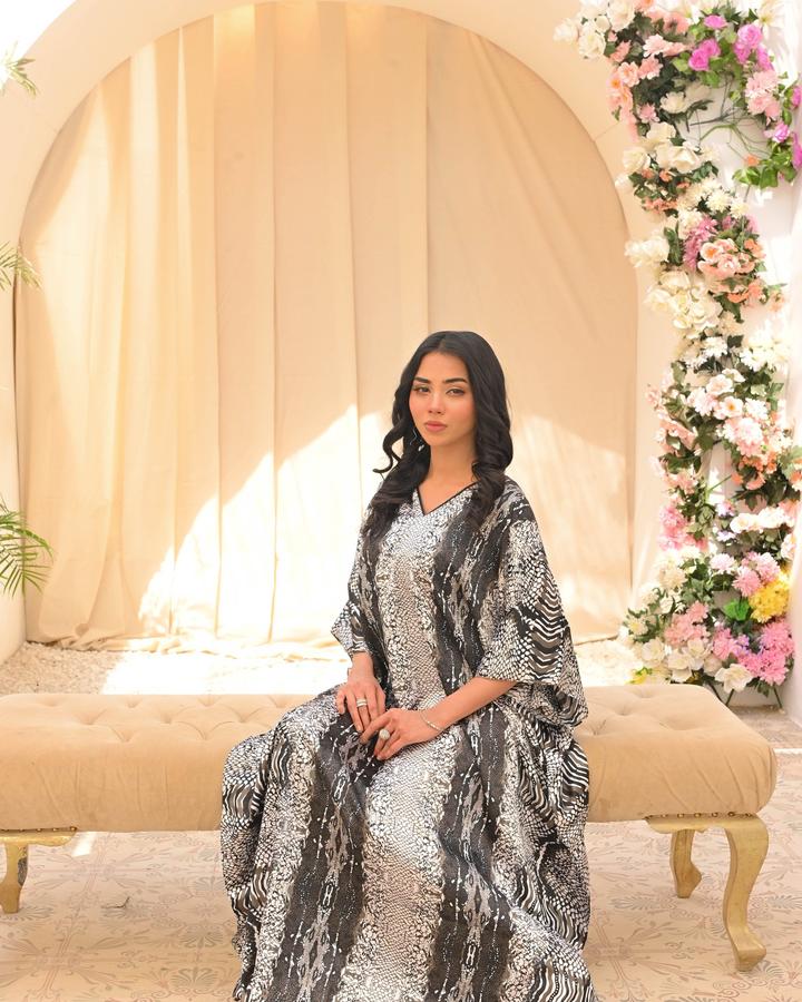 double shaded long kaftan