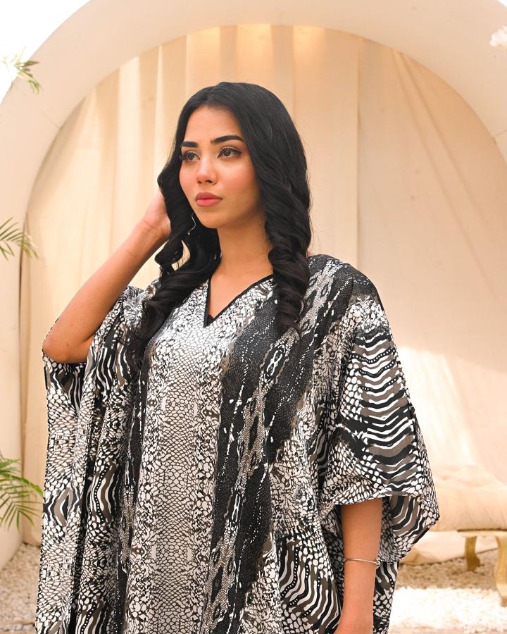 double shaded long kaftan