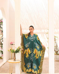 greenish long kaftan