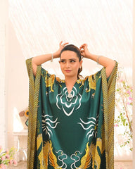 greenish long kaftan