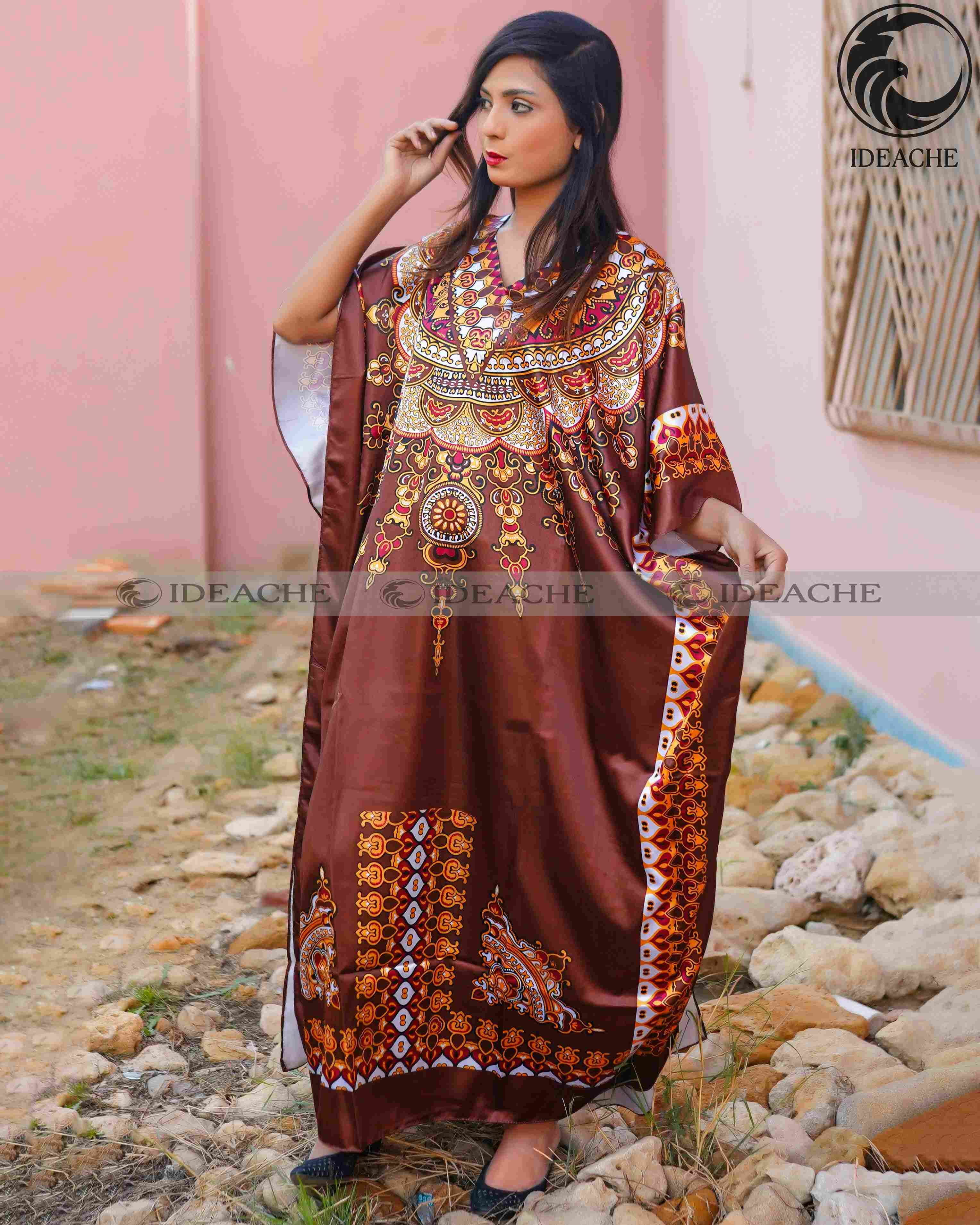 Goddies Brown Long Kaftan
