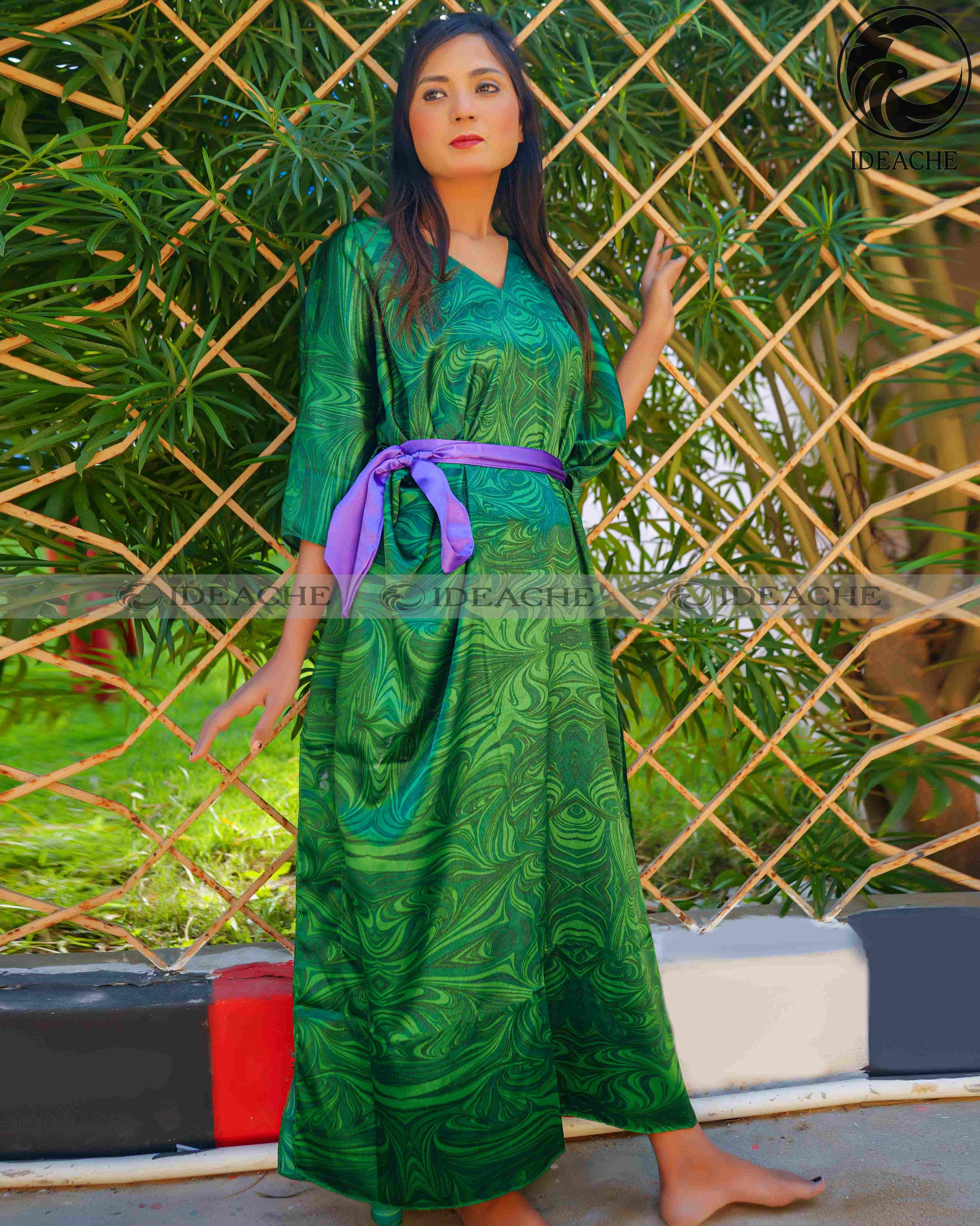 Green Chili Belt Kaftan