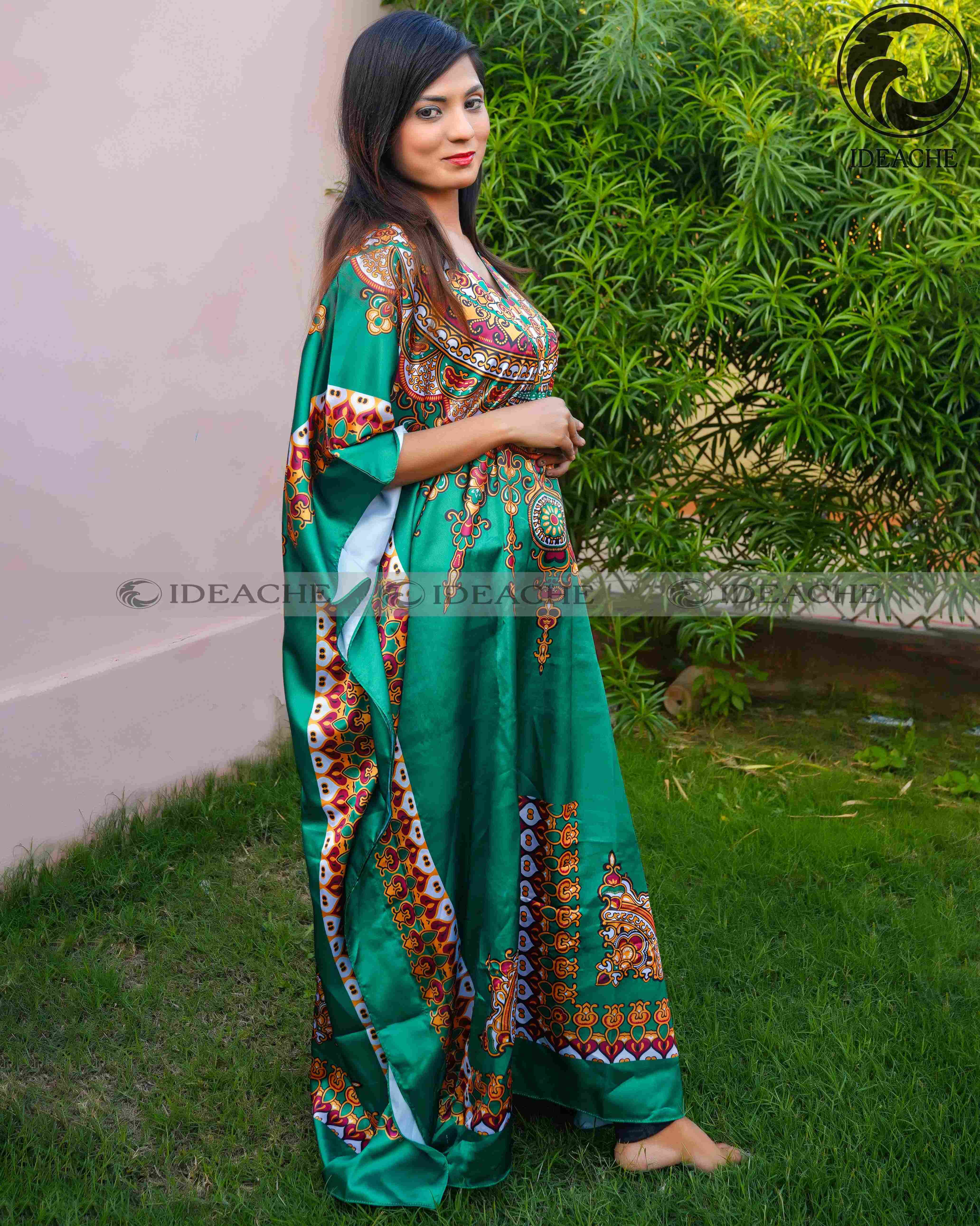 Goddies Green Long Kaftan