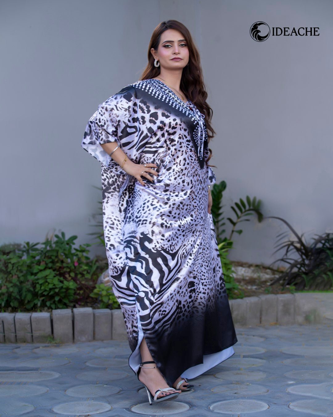 double shaded" cheetah kaftan
