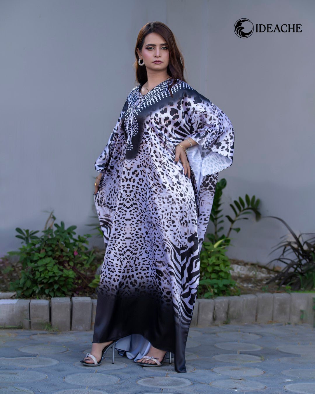 double shaded" cheetah kaftan