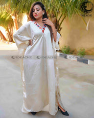 Moon White Long Kaftan