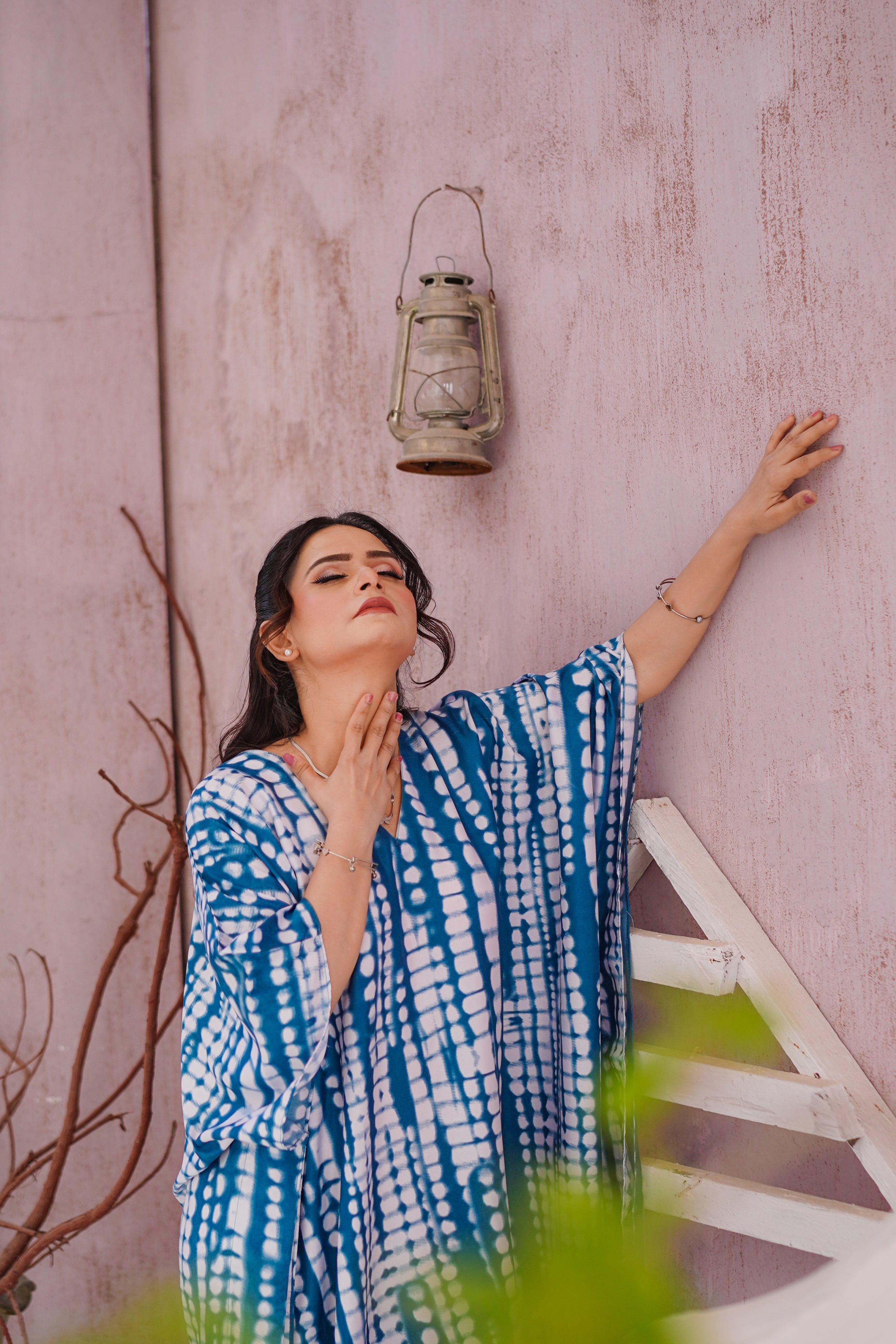 Sea green/white with hand Tie Dye  Vol-2